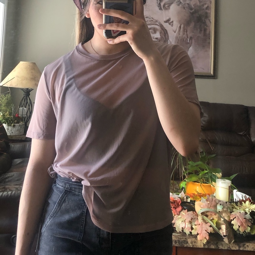 Active USA Mauve Mesh shirt